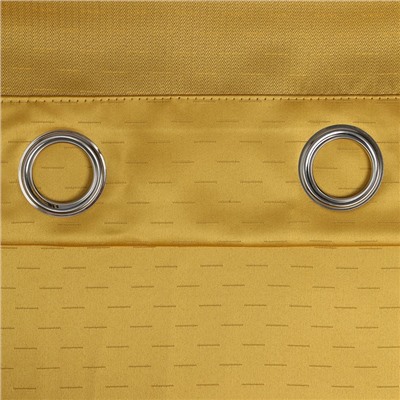 Штора портьерная на люверсах «Этель. Штрихи», жёлтая, 145×260 см