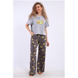 Костюм домашний арт. КД-00-007 (Серый меланж/картошка фри)