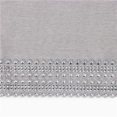 Дорожка на стол Этель со стразами, 50×100 ±5 см, серая, п/э