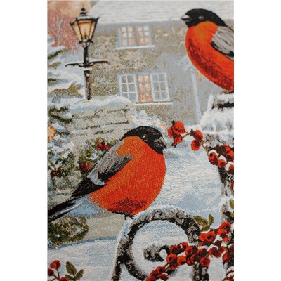 Наволочка 45х45 Снегирь с фонарем