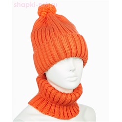 001223 F 1A Питео B Комплект женский флис (колпак+снуд) (56-58)