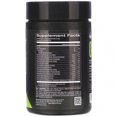 Sierra Fit, Порошок электролитов со вкусом тропических фруктов, 0 калорий, 308 г (10,8 унции)