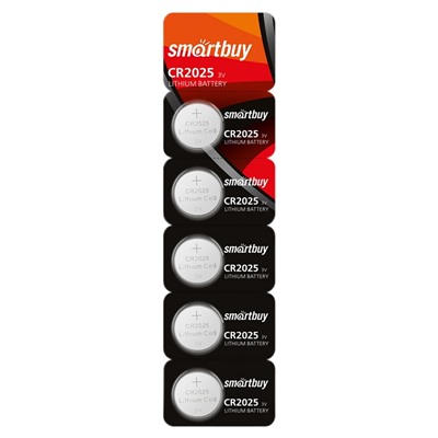 Элемент литиевый Smart Buy CR2025 (5-BL) (100/4000)