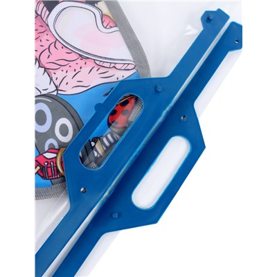 Ледянка мягкая Sova, треугольная, d=41 см, толщина 1.2 см, голубая, рисунок МИКС