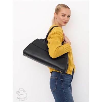 Сумка женская кожаная 3380-2QP black  Polina&Eiterou