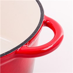 40621 Кастрюля чугун 3,8 л эмаль/покрытие красная MB (х2)