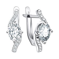 Серьги из серебра куб.циркон., Л-11815
