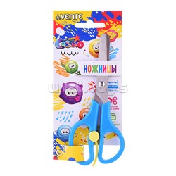 Ножницы детские "Cosmo" 13 см, пластиковые кольца с упором, в картонном блистере