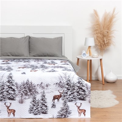 Покрывало 2 сп «Этель» Snow forest, 180×210 см, микрофибра