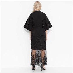 Костюм с юбкой дизайнерский, Очарование момента (элегант, 2 в 1, с поясом)