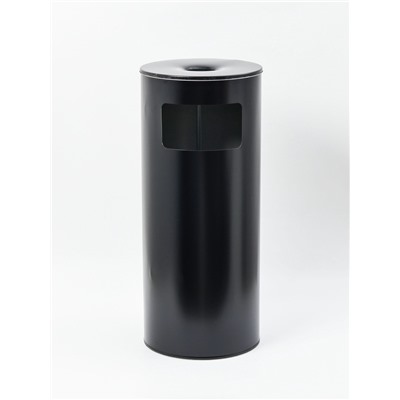 УЦЕНКА Урна с пепельницей 300, черный, D=30 Н=71.8 см, 50 л