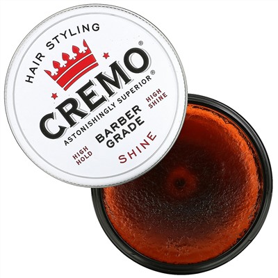 Cremo, Premium Barber Grade Hair Styling Pomade, Shine, 4 oz (113 g)