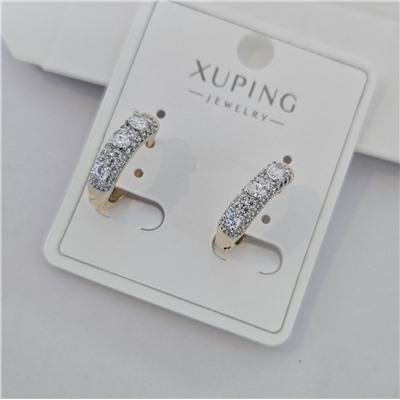 Серьги коллекция "Xuping" покрытие позолота, вставка: фианиты, арт.004.073
