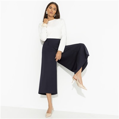 Юбка-шорты с карманами, Модная интуиция (синий)