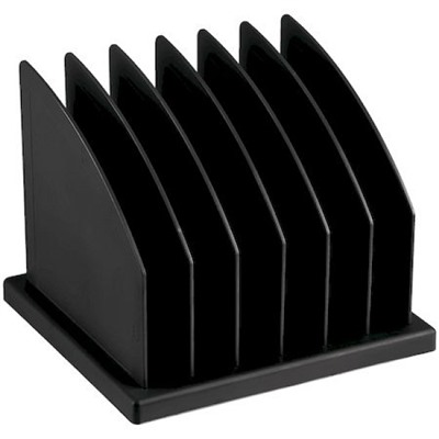 Подставка для журналов и бумаг сборная, 6 отделений, черная 215х170х193 мм ПБ-01059/СО42 Стамм