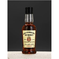 Гель для душа коньяк «Настоящему мужику», 250 мл, аромат сандала и бергамота, HARD LINE