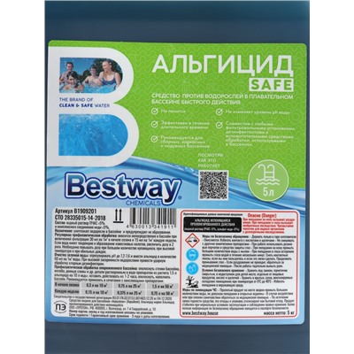 Альгицид SAFE пролонгированного действия, непенящийся, 5 л