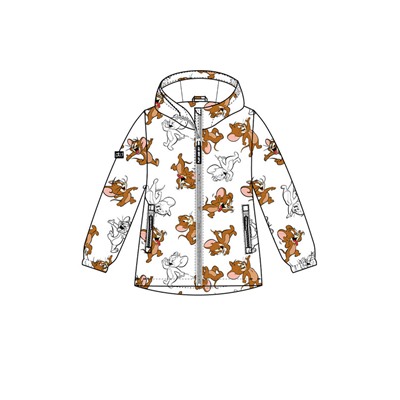 Куртка текстильная с полиуретановым покрытием для девочек (ветровка)