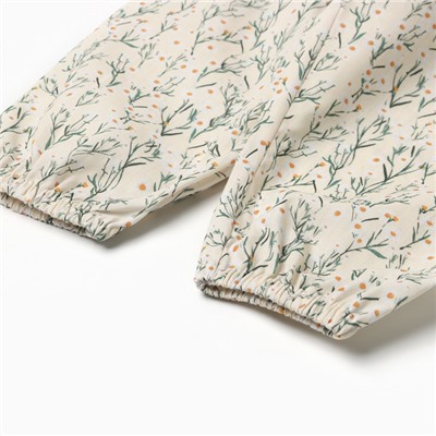 Штанишки детские MINAKU «Ромашки», рост 68-74 см, белые