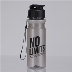 Бутылка для воды пластиковая No limits, 500 мл, чёрная