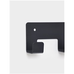 Вешалка настенная, 5 крючков, чёрная