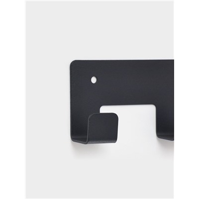 Вешалка настенная, 5 крючков, чёрная