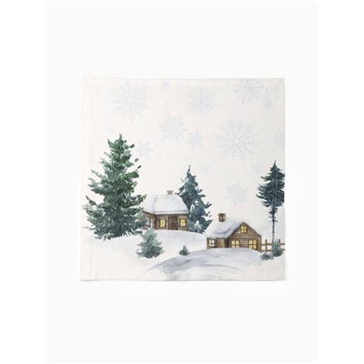 Набор салфеток сервировочных «Этель» Forest animals, 4 шт., белые, 40×40 см