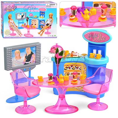 Набор мебели для кукол "Кофейня" в коробке