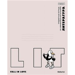 Тетрадь 48л "Приключения чайки" по литературе (094669) 36040 , справ.матер., с пластик.обл. Хатбер