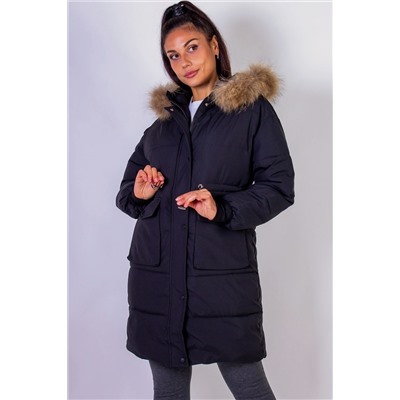 Куртка с капюшоном натуральный мех арт. 617 НАТАЛИ, 1071285