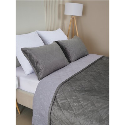 Набор покрывало и чехлы на подушку - Кристалл, цвет графит