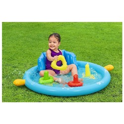 УЦЕНКА Бассейн надувной «Ракушка», 115×89×76 см, с навесом, от 6 месяцев, 52568 Bestway
