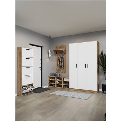 Обувница открытая «Клик Мебель. Статная-2», 9 полок, 1262×352×532 мм, цвет дуб вотан