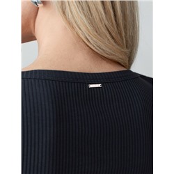 Футболка из трикотажа в широкий рубчик