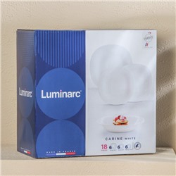 Сервиз столовый Luminarc Carine, 18 предметов, стеклокерамика, белый