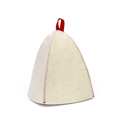 Шапка для бани и сауны «Царь», полиэфир 70%, шерсть 30%, белая