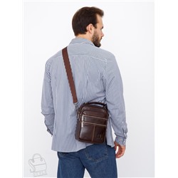Сумка мужская кожаная 634M brown Fuzhiniao