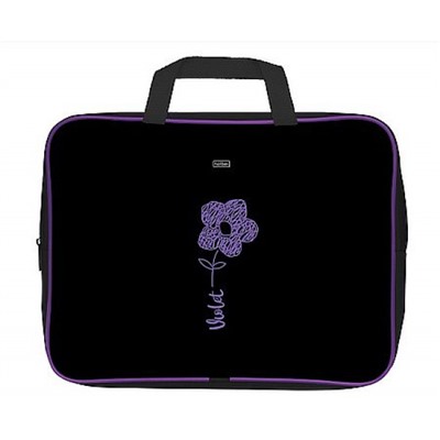 Папка А4 на молнии с ручками 350х265х75 мм "Лиловый" расшир.дно (095011) 32108 Хатбер