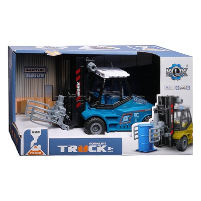 Машина "Вилочный погрузчик" 1:43 (свет,звук)  в коорбке