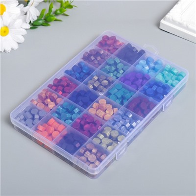 Набор сургуча «Холодные цвета», перламутр,24 цвета, 19×13×2 см