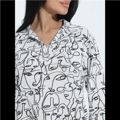 Туника Тэффи (Графика белый)