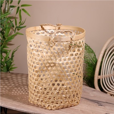 УЦЕНКА Корзина плетёная, 35×35×45 см, бамбук