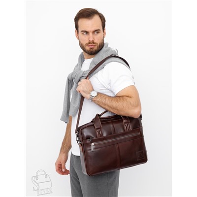 Портфель мужской кожаный 11011Z brown Zinimsk