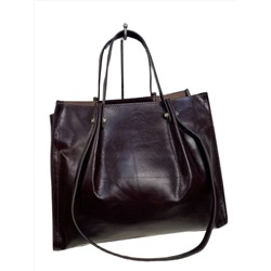 Женская сумка из натуральной кожи, цвет шоколад