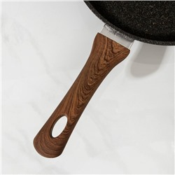 Сковорода KUKMARA Granit Ultra original, d=26 см, пластиковая ручка, антипригарное покрытие, алюминий, чёрная