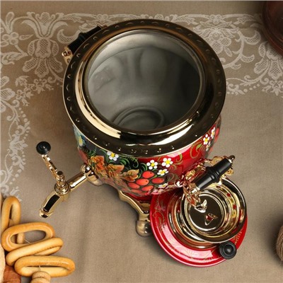 Самовар электрический «Рябина», овал, 3 л