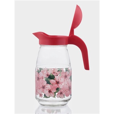 Набор для напитков «Сакура», 7 предметов: кувшин, 6 стаканов, стекло, прозрачный, розовый