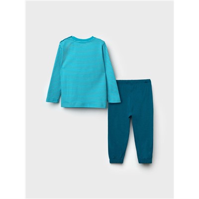 Комплект детский трикотажный для мальчиков: фуфайка (футболка с длинными рукавами), брюки