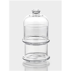 Ёмкости сервировочные Patisserie, 210 мл, с крышкой, набор 2 шт., стекло, прозрачные
