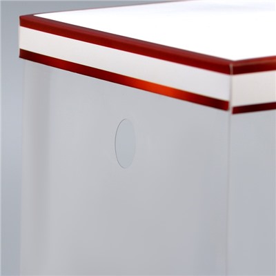 Коробка для цветов с вазой и PVC окнами складная, бронза, 16×23×16 см